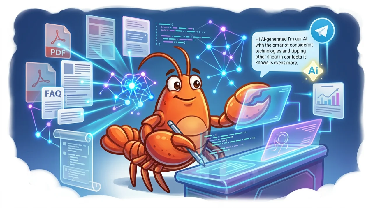 AI bot in Telegram responding to a question from a loaded knowledge base document